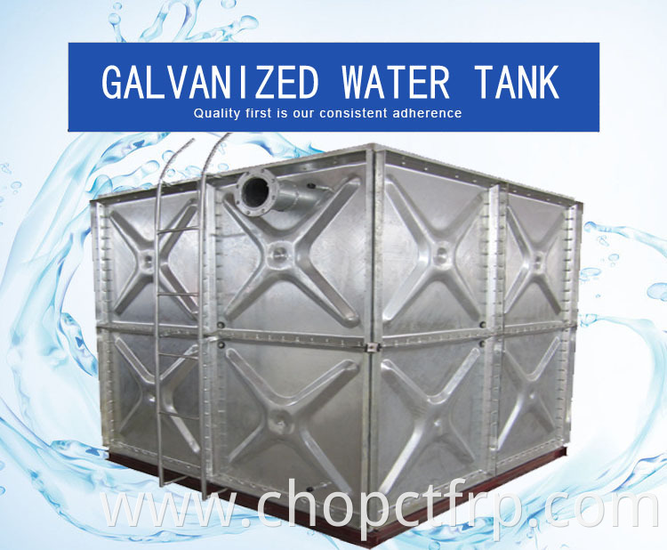 6000 liter agriculture HDG galvanized steel water tank